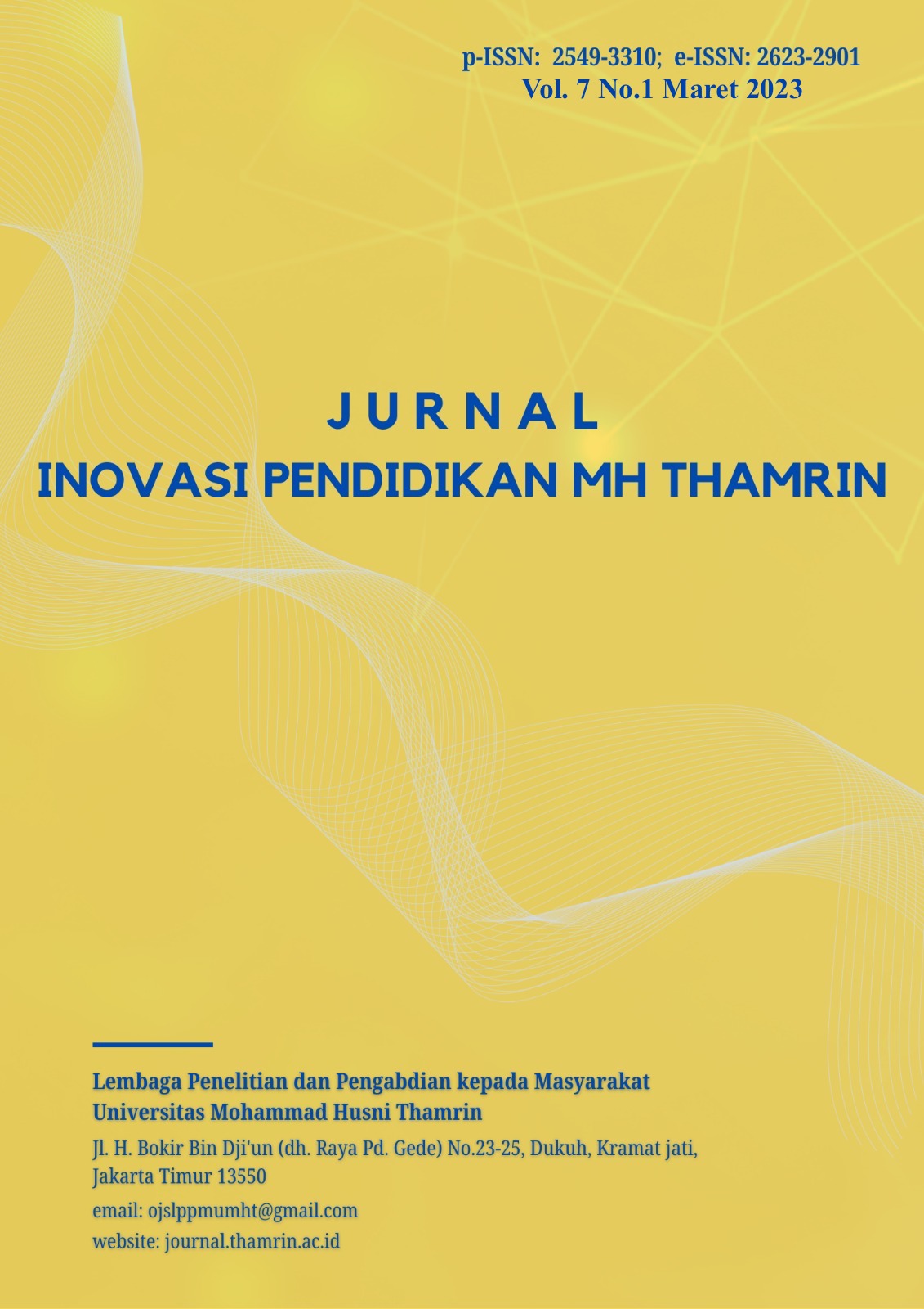 					View Vol. 7 No. 1 (2023): Jurnal Inovasi Pendidikan MH Thamrin
				