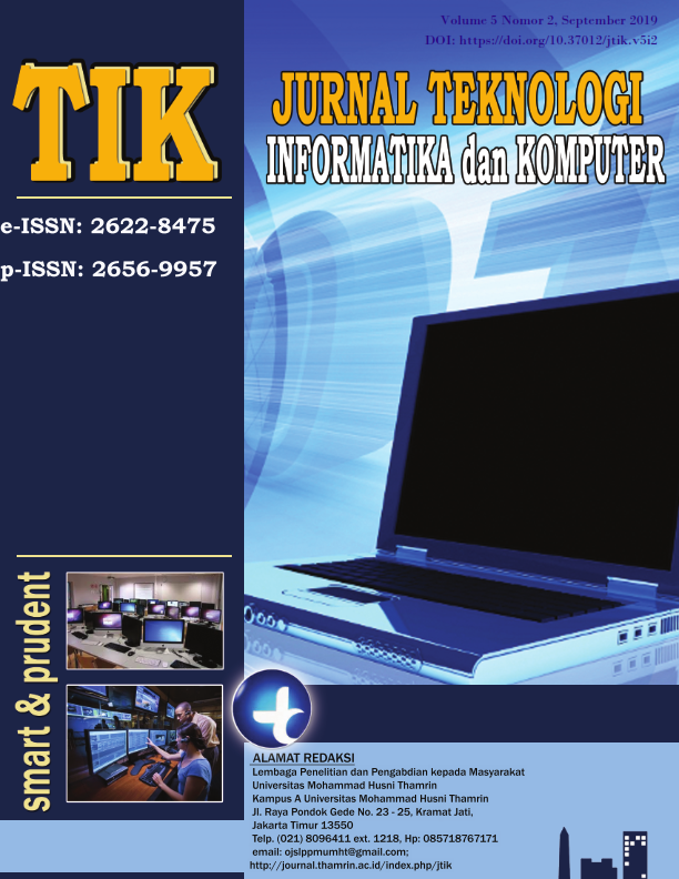 					View Vol. 5 No. 2 (2019): Jurnal Teknologi Informatika dan Komputer
				